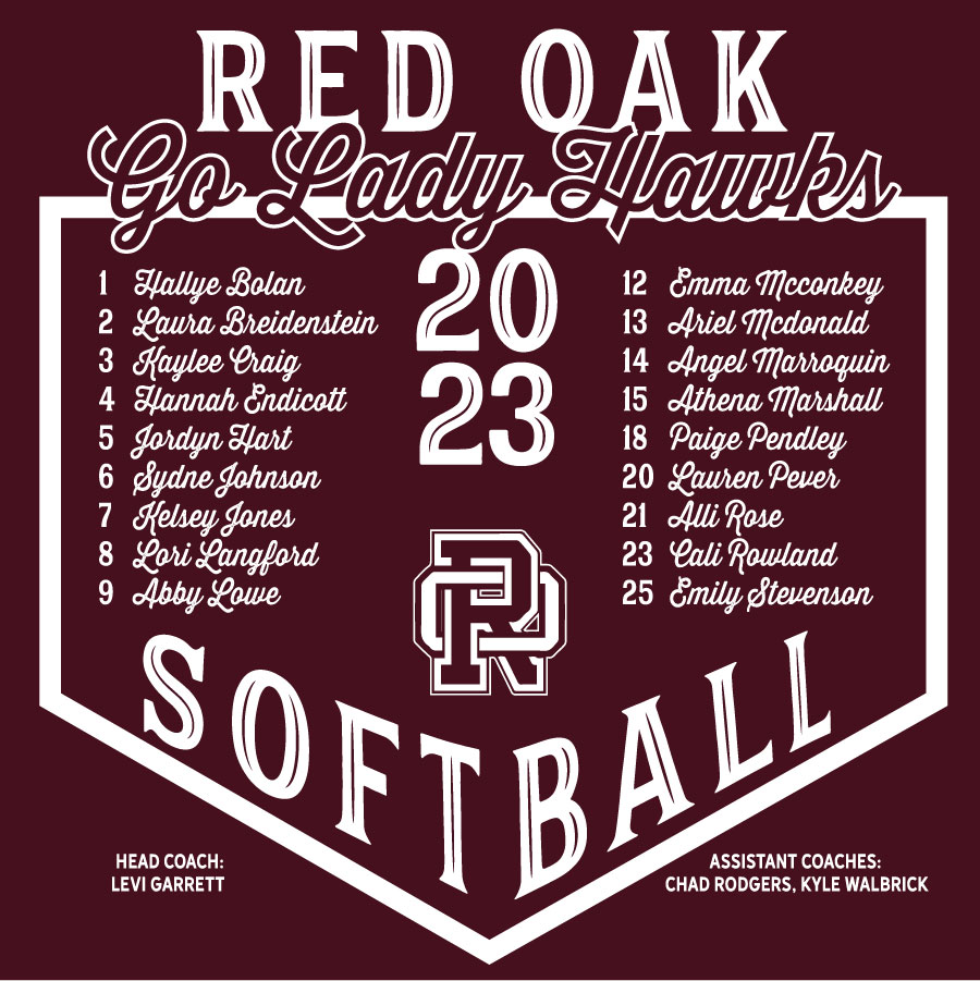 Softball Roster SBR105 | Designs | Gandy Ink